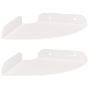 vidaXL Sv&aelig;vende hylde med hylde 2 pcs Hvid 15 x 15 x 2 cm