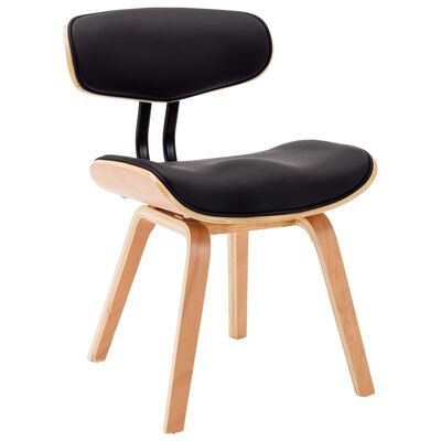 vidaXL spisebordsstole 4 stk. bøjet træ og kunstlæder sort