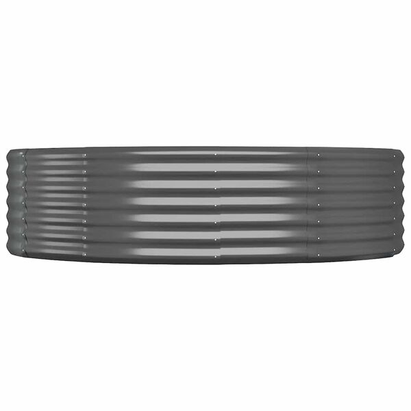 vidaXL plantekasse 214x140x36 cm galvaniseret st&aring;l antracitgr&aring;