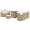 vidaXL Havesofa S&aelig;t 8 stk. 7-Antal s&aelig;der Beige og creme
