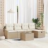 vidaXL Sofa S&aelig;t med pude 5 pcs polyrattan