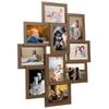 vidaXL collagebilledramme til v&aelig;g 10x(13x18 cm) MDF lysebrun