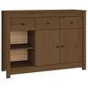 vidaXL sk&aelig;nk 100x35x74 cm massivt fyrretr&aelig; gyldenbrun