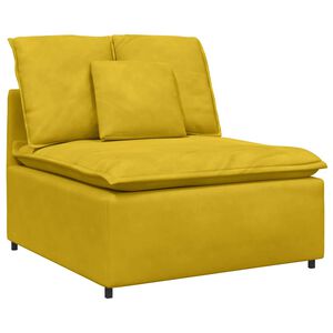 vidaXL modulopbygget sofacentermodul med hynder 100 cm gul