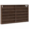 vidaXL vitrineskab 100x8,5x58 cm konstrueret tr&aelig; brun egetr&aelig;sfarve
