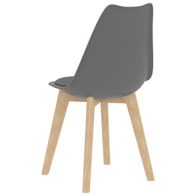 vidaXL spisebordsstole 4 stk. plastik grå
