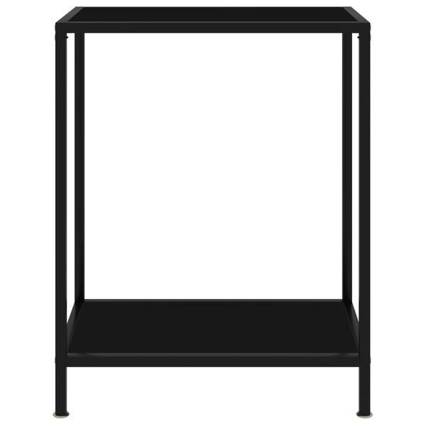 vidaXL konsolbord 60x35x75 cm hærdet glas sort