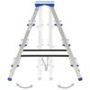 vidaXL dobbeltsidet trappestige 4 trin 90 cm aluminium