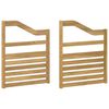 vidaXL Arml&aelig;nsmodul 2 pcs Hvid 59 x 4 x 73 cm Massivt Akacietr&aelig;