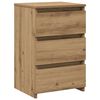 vidaXL sengebord 40x35x62,5 cm konstrueret tr&aelig; kunsteg