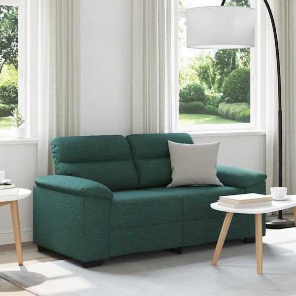 vidaXL 2-personers sofa 120 cm stof m&oslash;rkegr&oslash;n