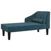 vidaXL chaiselong med bolster fl&oslash;jl bl&aring;
