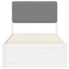 vidaXL Sengestel med Polstret Hovedgavl Lysegrå 90 x 200 cm