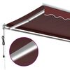 vidaXL markise med LED-lys 400x350 cm automatisk betjening bordeaux