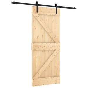 vidaXL Skyded&oslash;r 85 x 210 cm Massivt Fyrretr&aelig; (Ubehandlet)