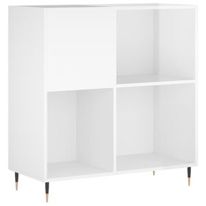 vidaXL vinylskab 84,5x38x89 cm konstrueret tr&aelig; hvid h&oslash;jglans