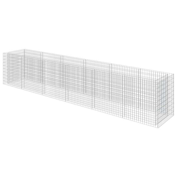vidaXL gabion-h&oslash;jbed 540x90x100 cm galvaniseret st&aring;l