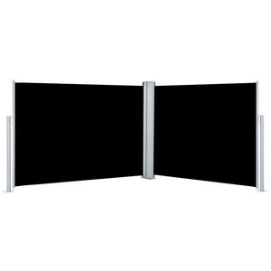 vidaXL sammenrullelig sidemarkise 100 x 1000 cm sort