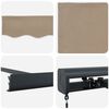 vidaXL Utr&aelig;kkelig Markise Beige 350 x 250 cm Stof og Metal