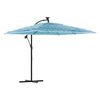 vidaXL haveparasol med st&aring;lstang 246x246x230 cm bl&aring;