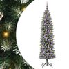 vidaXL Kunstigt slankt juletr&aelig; Gr&oslash;n og Hvid 180 cm