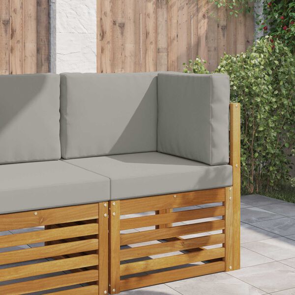 vidaXL Udend&oslash;rs Sofa Pude 3 pcs Gr&aring; Polyester