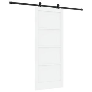 vidaXL Skyded&oslash;r ORKDAL 83 x 202 cm Massivt fyrretr&aelig; Hvid