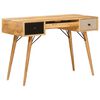 vidaXL Skrivebord med skuffe Brun 110 x 55 x 76 cm Massivt mangotr&aelig;