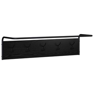 vidaXL Jakkeholder Sort eg 100 x 30 x 25 cm Konstrueret tr&aelig;