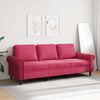 vidaXL 3-personers sofa 180 cm fl&oslash;jl vinr&oslash;d