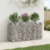 vidaXL Gabion h&oslash;jbed S&oslash;lv 150 x 50 x 80 cm Galvaniseret st&aring;l