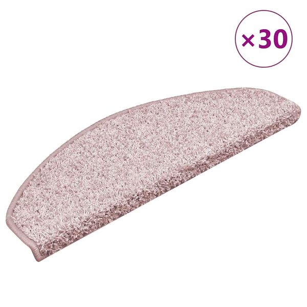 vidaXL trappem&aring;tter 30 stk. 65 x 21 x 4 cm lyser&oslash;d halvrunde store