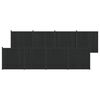 vidaXL Hegnspanel 8 stk. 1405 x 186,5 cm WPC og Aluminium Sort
