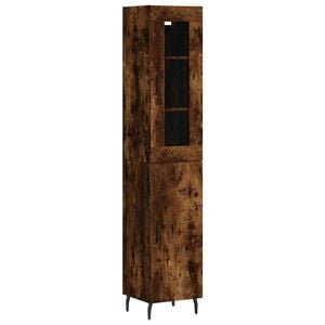 vidaXL skab 34,5x34x180 cm konstrueret tr&aelig; r&oslash;get egetr&aelig;
