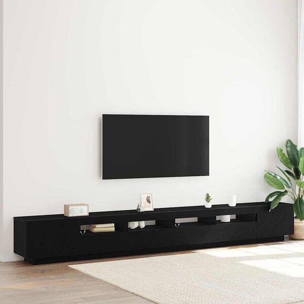 vidaXL TV-m&oslash;bels&aelig;t 3 pcs Sort 300 x 35 x 40 cm Konstrueret tr&aelig;