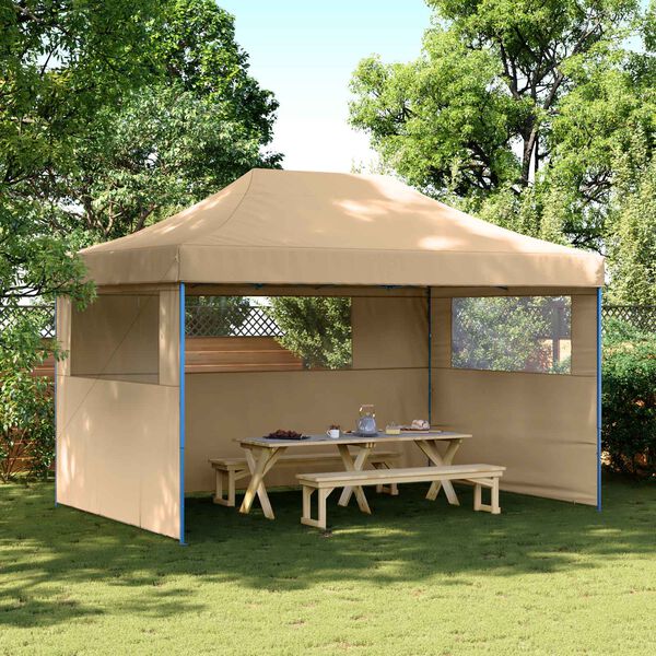 vidaXL Party Tent Beige 292 x 440 x 315 cm Oxford stof