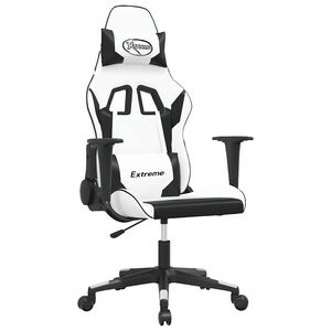 vidaXL gamingstol kunstl&aelig;der hvid og sort