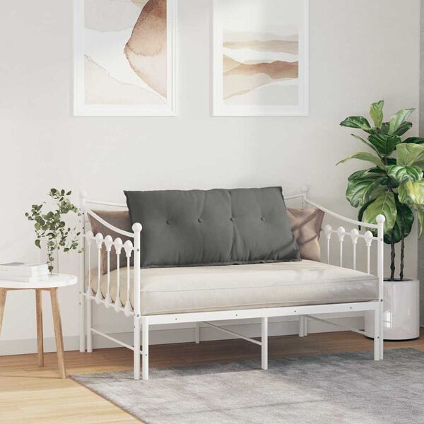 vidaXL Rygpude M&oslash;rkegr&aring; 100 x 50 cm Mikrofiberstof