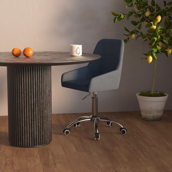 vidaXL drejelig kontorstol stof m&oslash;rkegr&aring;