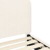 vidaXL Børnesengestel med hovedgærde Creme 80 x 200 cm Uldstof
