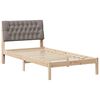 vidaXL Sengestel med Polstret Hovedgavl Brun 100 x 200 cm