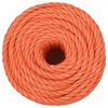 vidaXL arbejdsreb 12 mm 50 m polypropylen orange