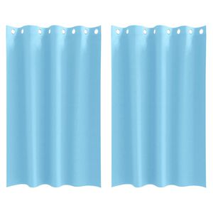 vidaXL M&oslash;rkl&aelig;gningsgardiner med ringe 2 stk. Lysebl&aring; 175 x 140 cm