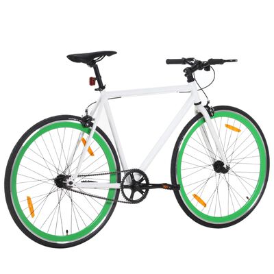 vidaXL cykel 1 gear 700c 55 cm hvid og grøn