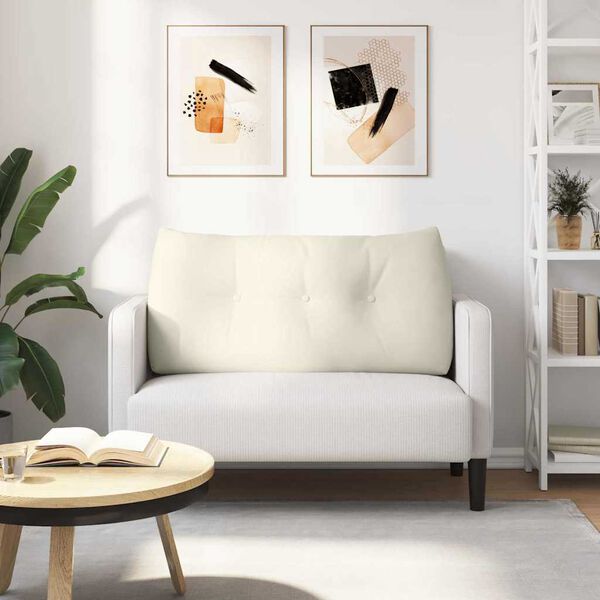 vidaXL Rygpude Creme 100 x 24 x 50 cm Fl&oslash;jl