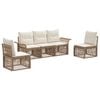 vidaXL Havesofa S&aelig;t 5 stk. 5-personers Beige polyrattan