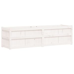 vidaXL plantekasse 180x50x50 cm massivt fyrretr&aelig; hvid