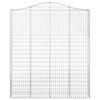 vidaXL buede gabionkurve 8 stk. 200x30x220/240 cm galvaniseret jern