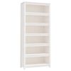 vidaXL bogreol 80x35x183 cm massivt fyrretr&aelig; hvid