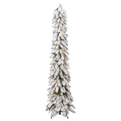 vidaXL kunstigt juletræ med 130 LED'er og sne 210 cm